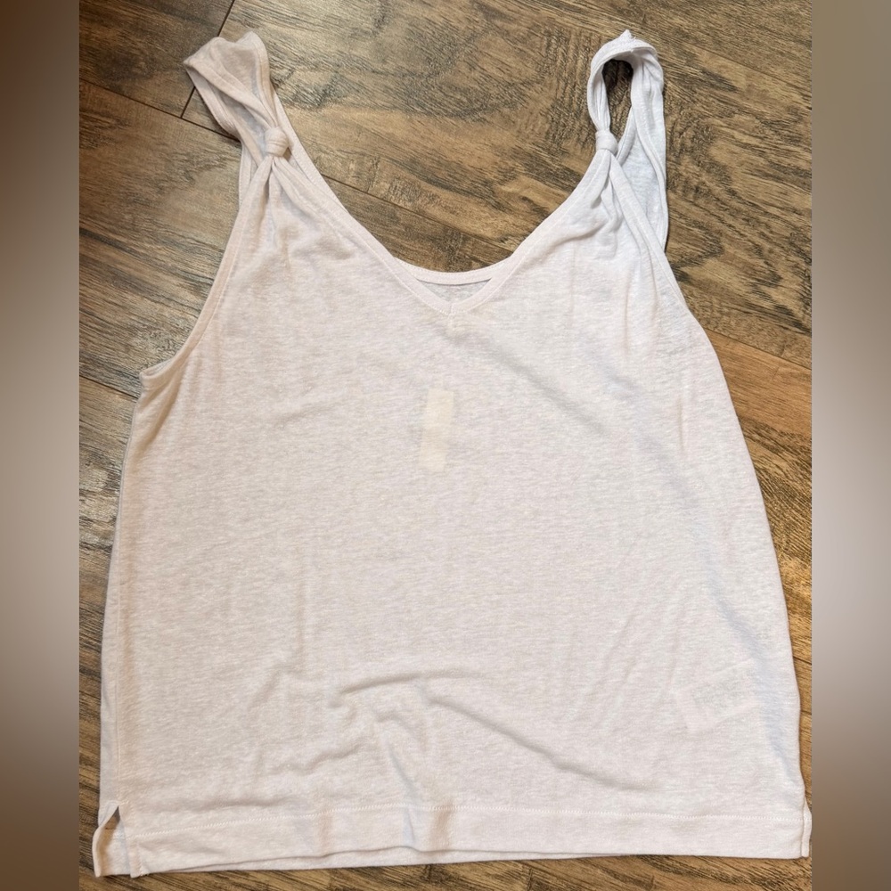 Madewell white  Knotted-Strap Tank Top